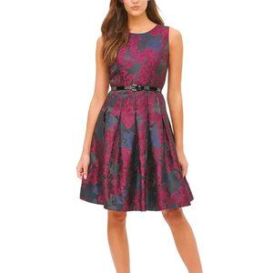 Tommy Hilfiger Women's Belted Jacquard Dress